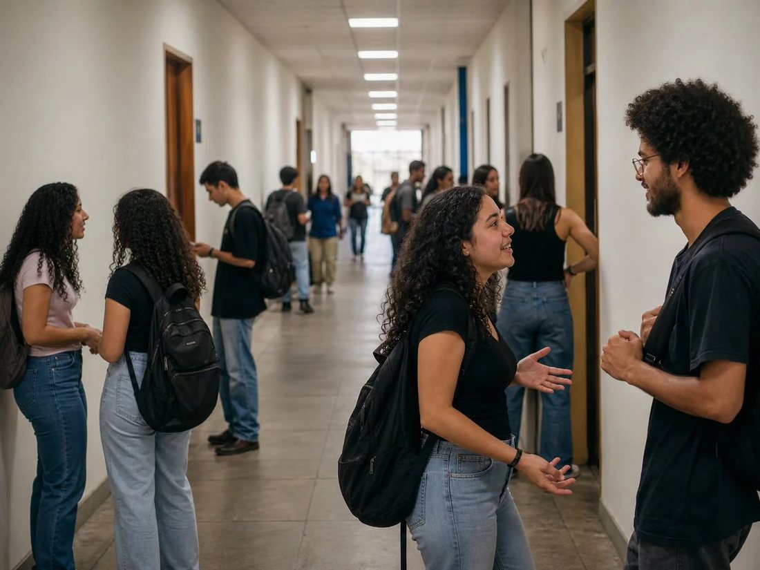 Mesa vista de cima com um diagrama de lógica traçado à mão